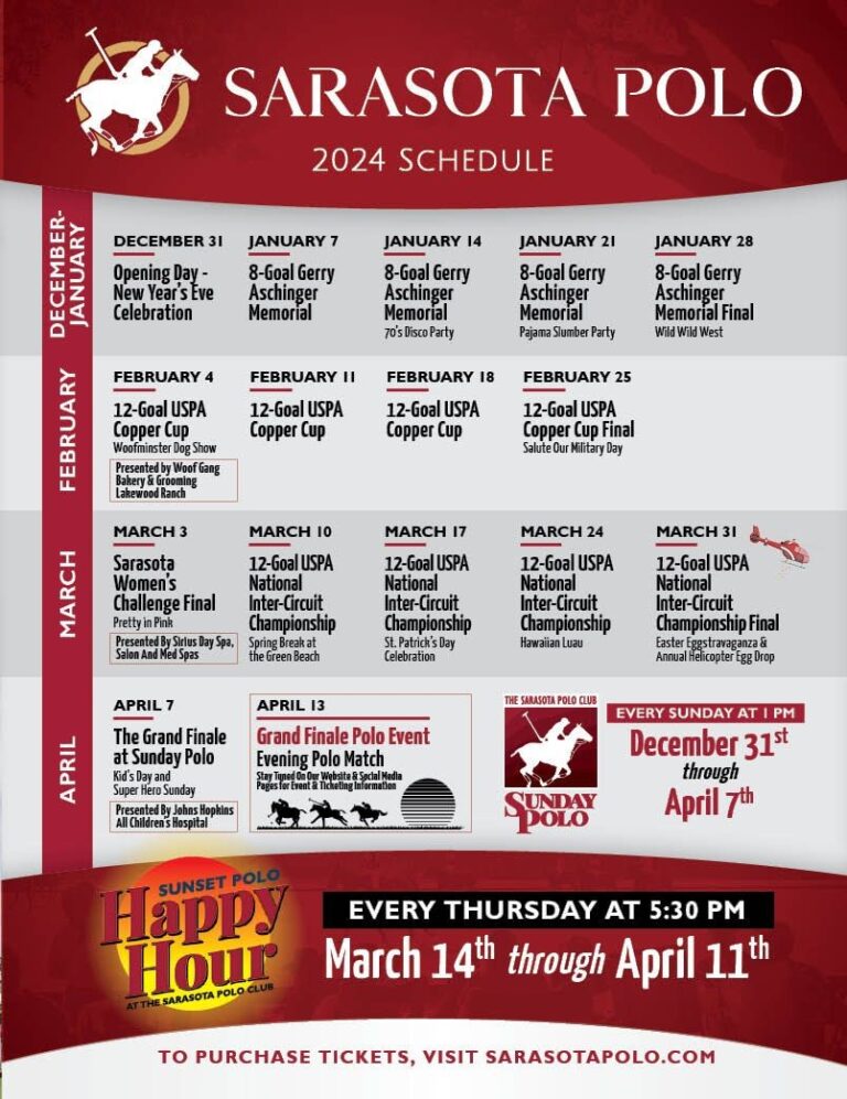 2024 Sarasota Polo Season Schedule Sarasota Polo Club