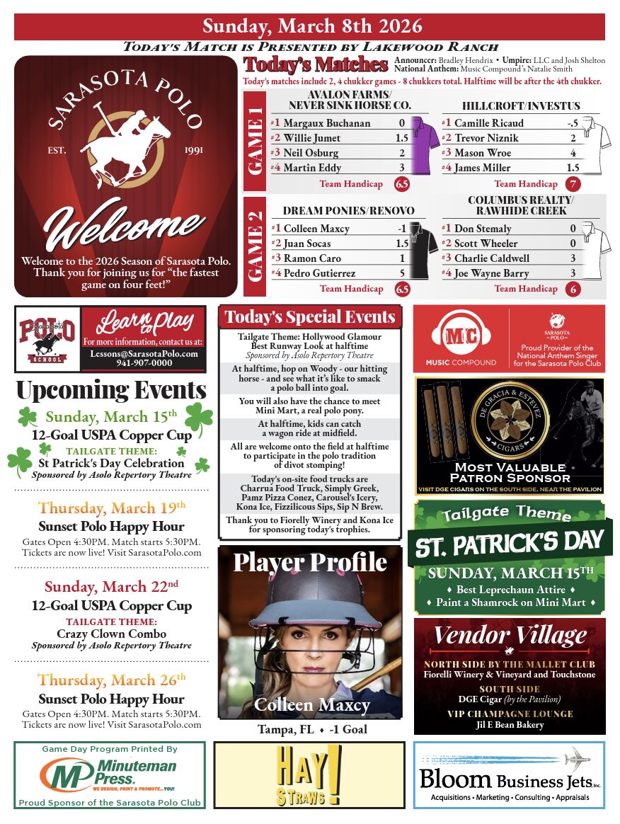 Sunday, March 8th 2026